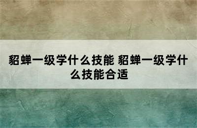 貂蝉一级学什么技能 貂蝉一级学什么技能合适